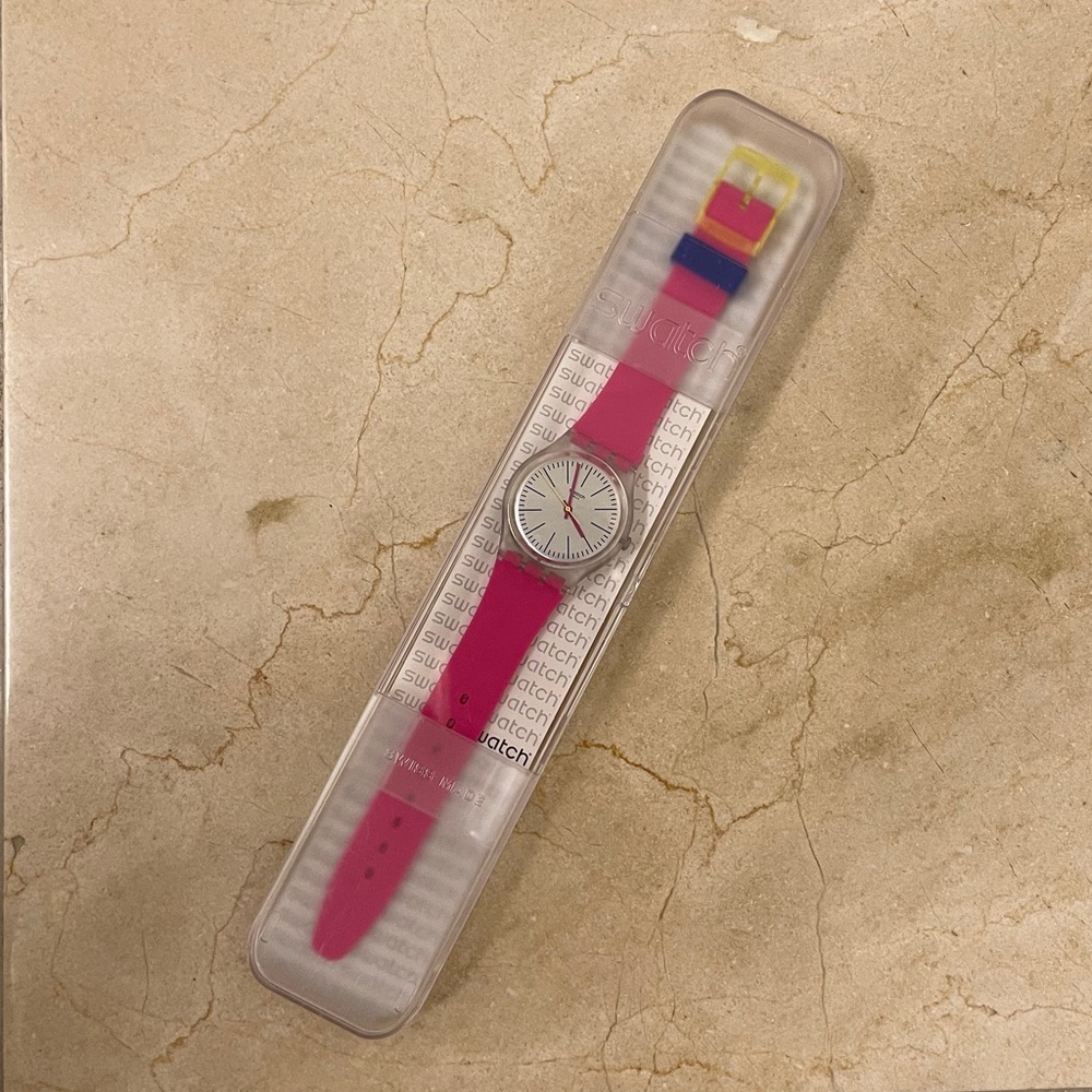 Swatch pink watch